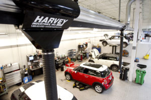 Don Parker Sales Harvey Vehicle Exhaust OVERHEAD EXHAUST RAIL & TELESCOPIC SYSTEMS